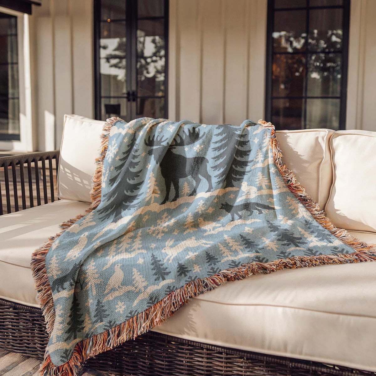 Moose Woven Blanket