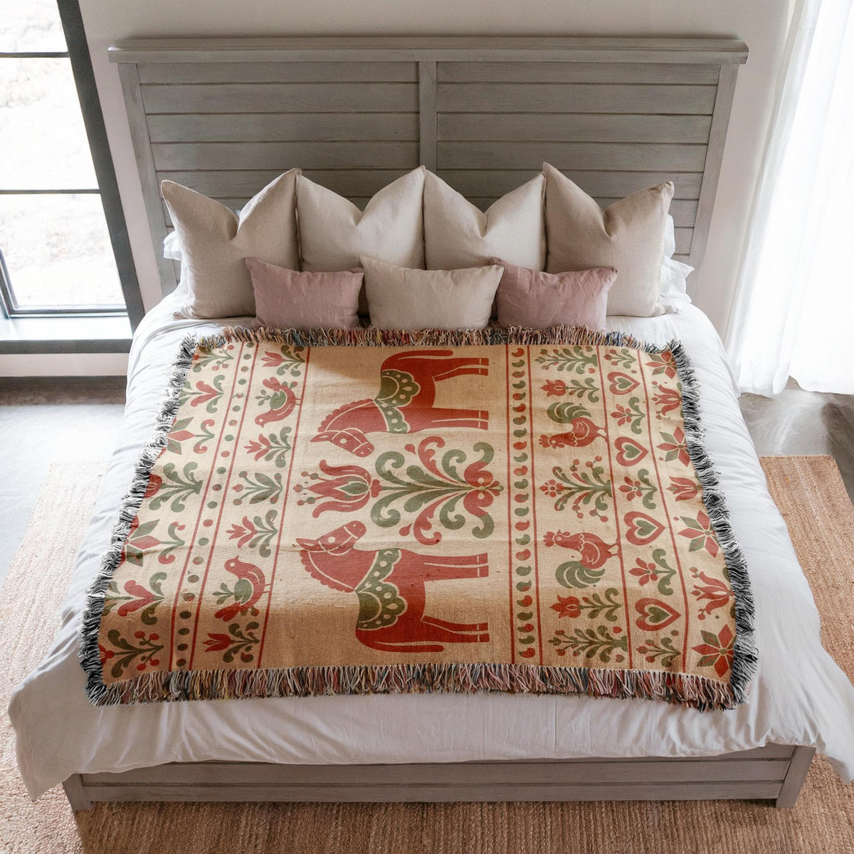 Folk Art Woven Blanket