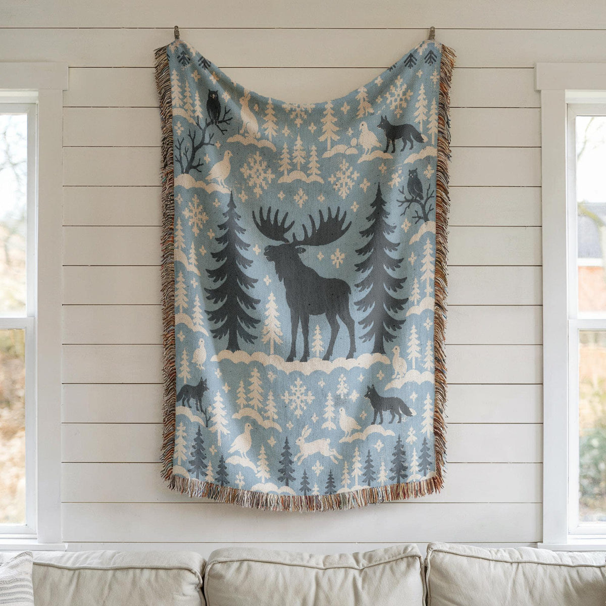 Moose Woven Blanket