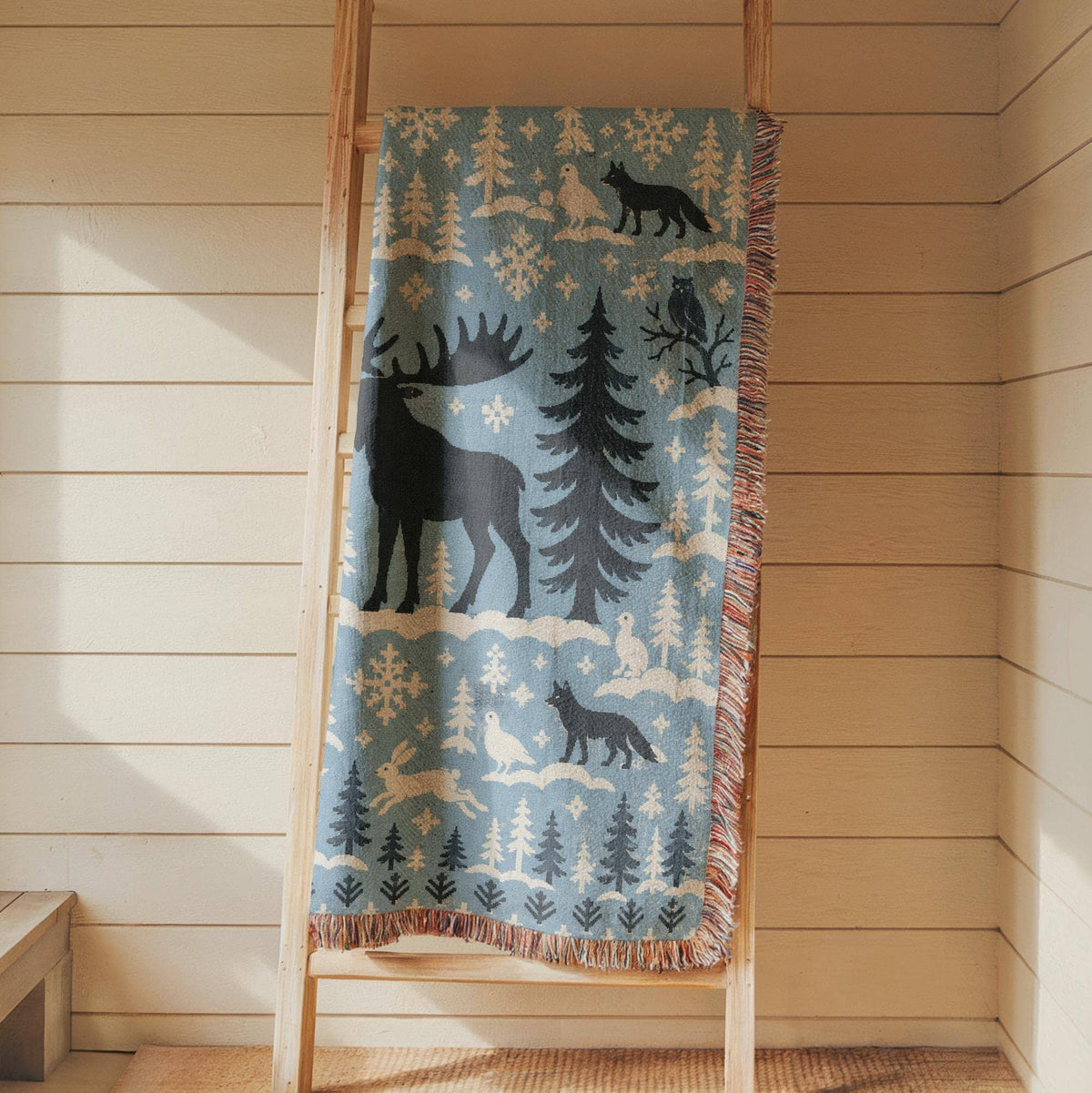 Moose Woven Blanket