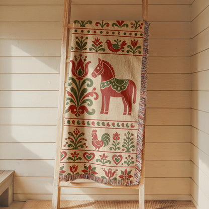 Folk Art Woven Blanket
