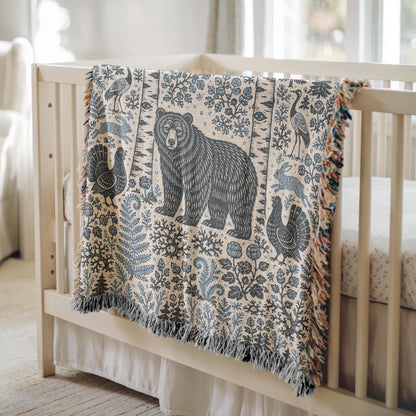 Bear Woven Blanket