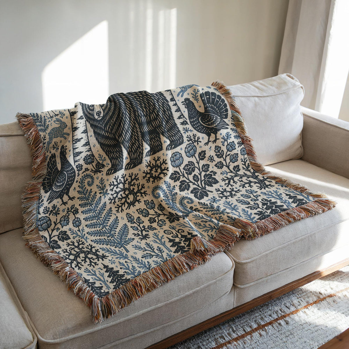 Bear Woven Blanket