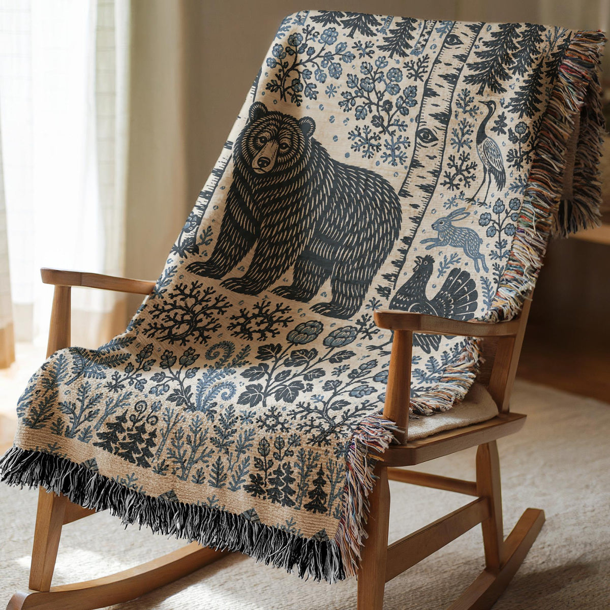 Bear Woven Blanket