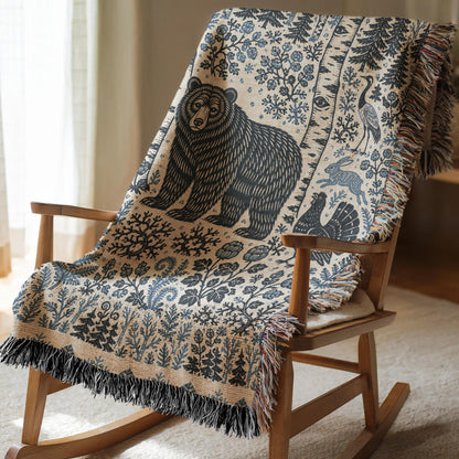Bear Woven Blanket
