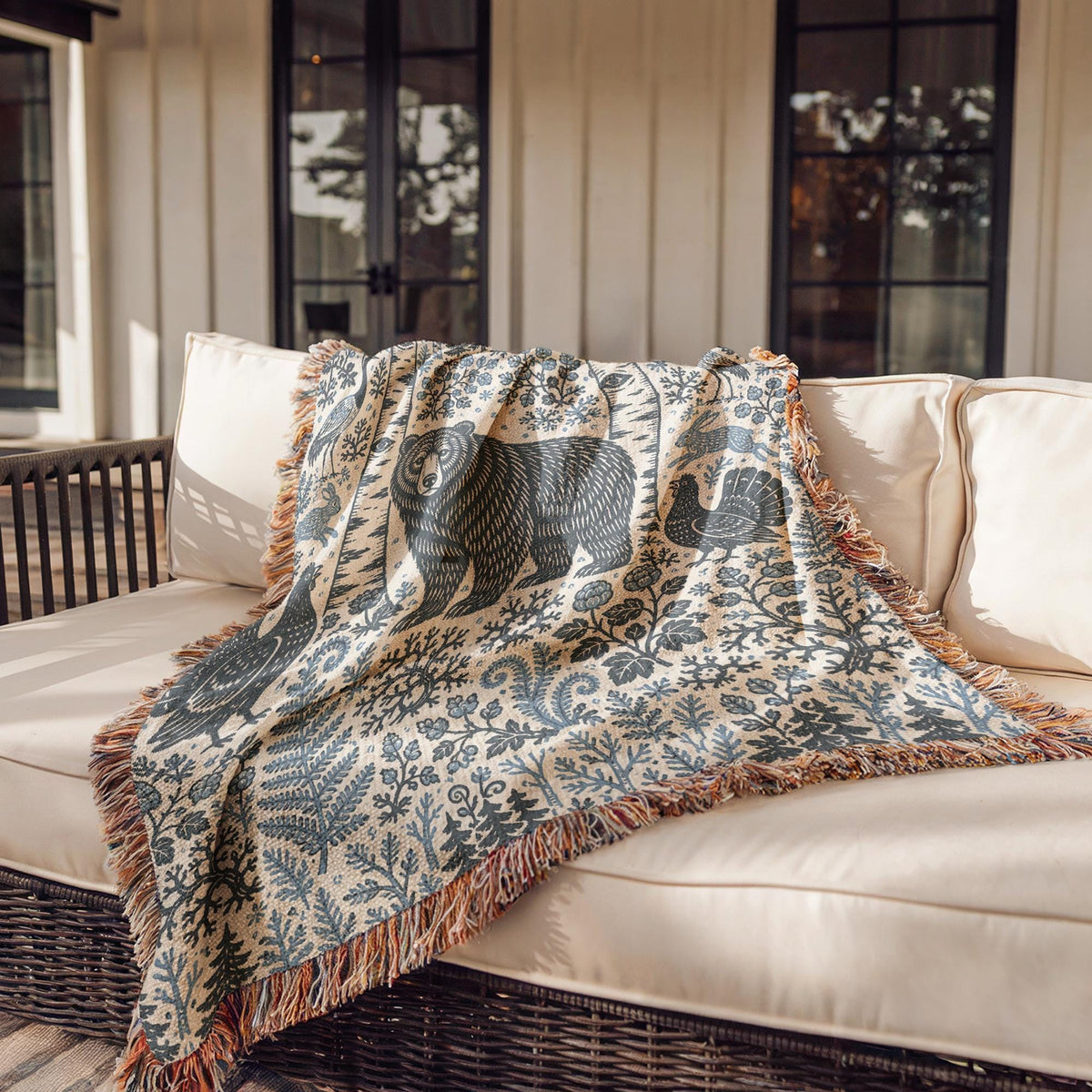 Bear Woven Blanket