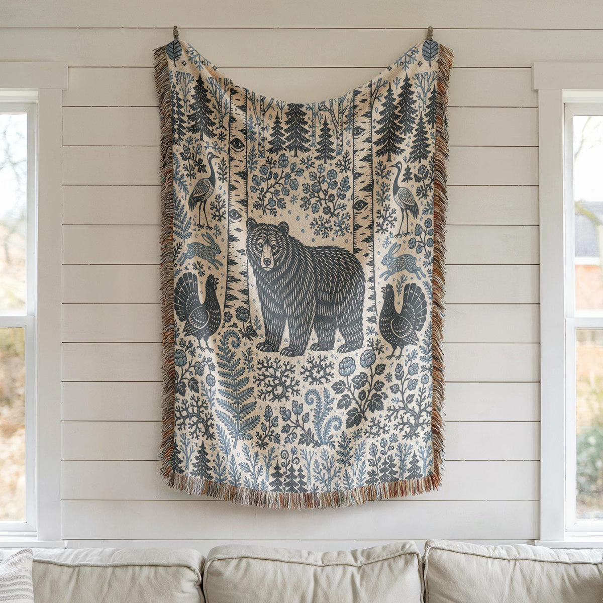 Bear Woven Blanket