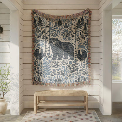 Bear Woven Blanket