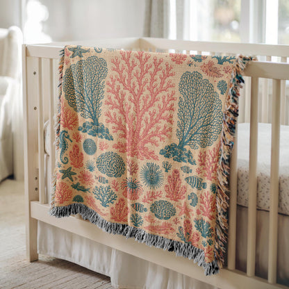 Coral Reef Woven Blanket