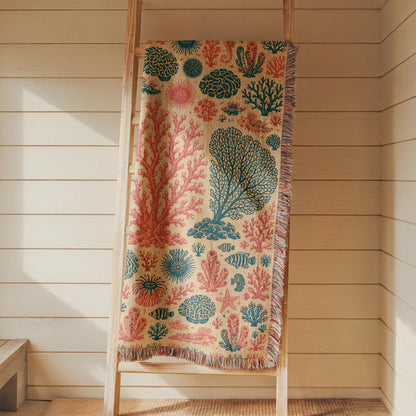 Coral Reef Woven Blanket