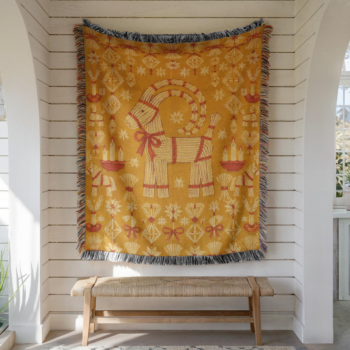 Yule Goat Woven Blanket