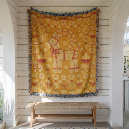 Yule Goat Woven Blanket