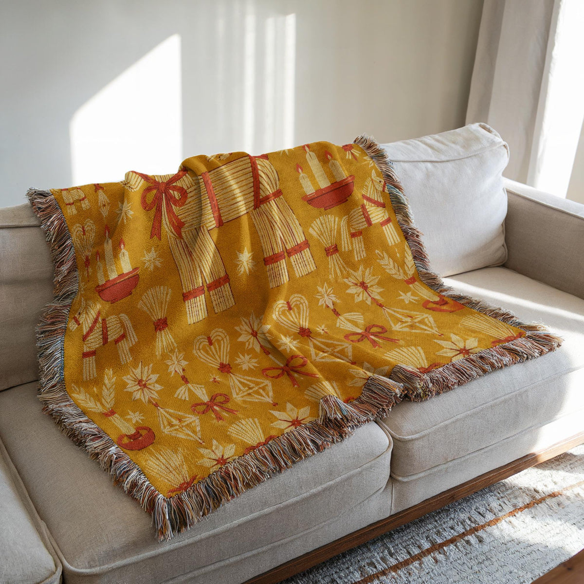 Yule Goat Woven Blanket