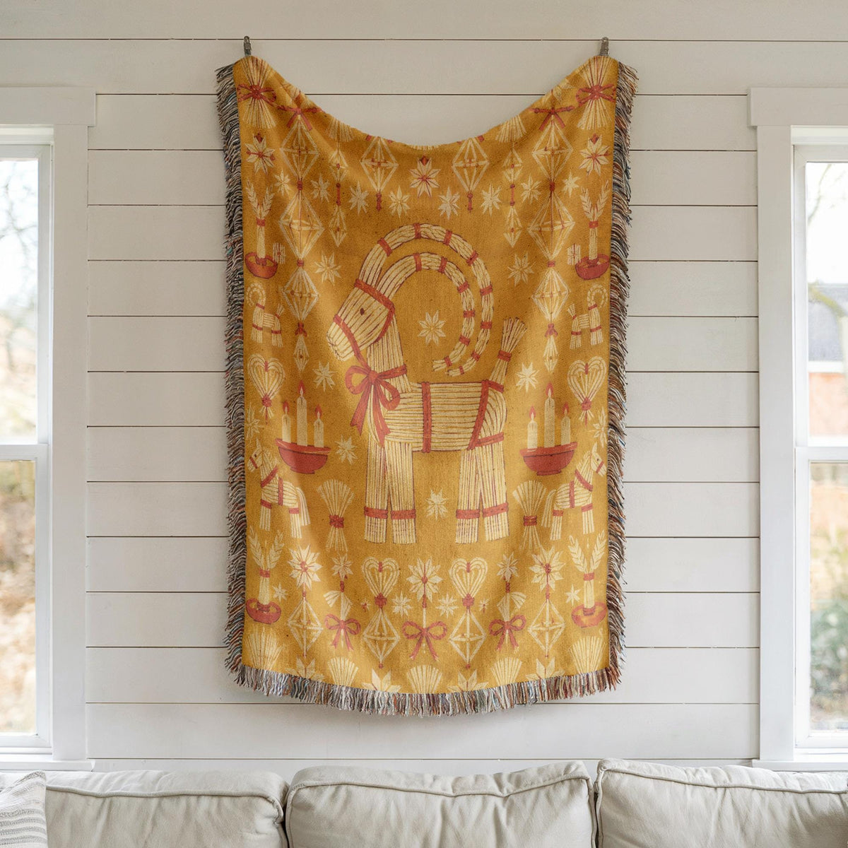 Yule Goat Woven Blanket
