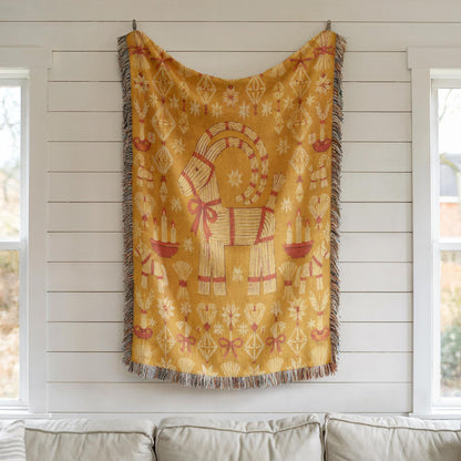 Yule Goat Woven Blanket