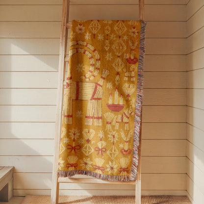 Yule Goat Woven Blanket