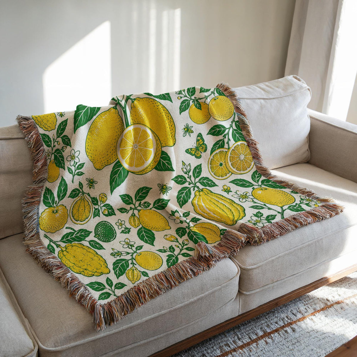 Lemon Woven Blanket