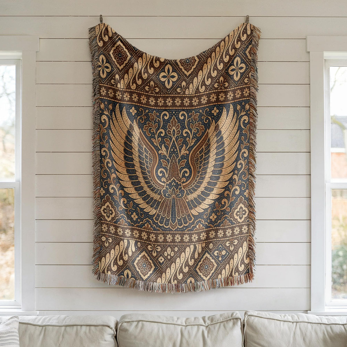 Batik Garuda Wing Woven Blanket