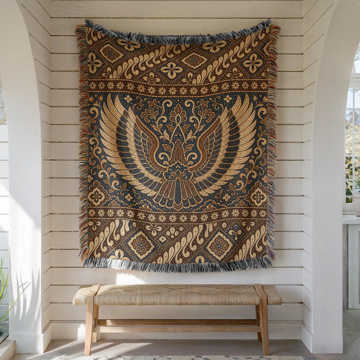 Batik Garuda Wing Woven Blanket