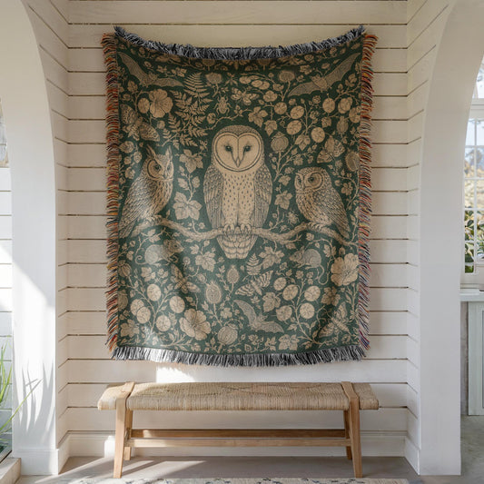 Owl Woven Blanket