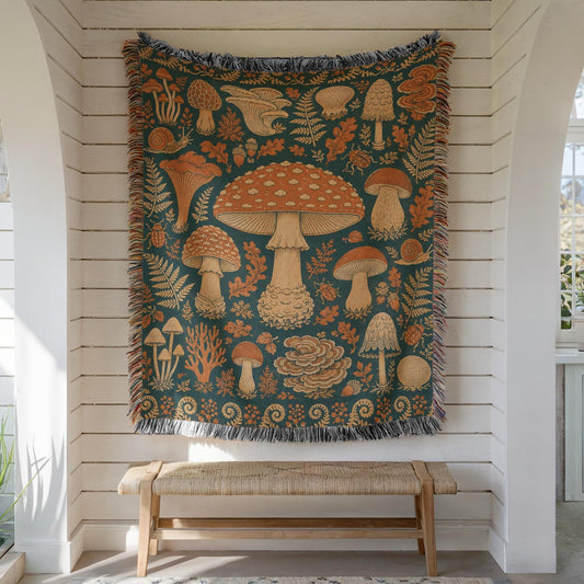 Mushroom Woven Blanket
