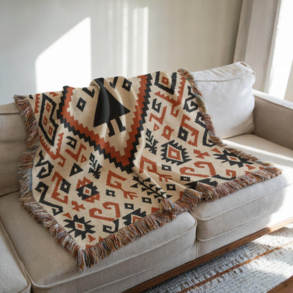 Turkish Kilim Woven Blanket