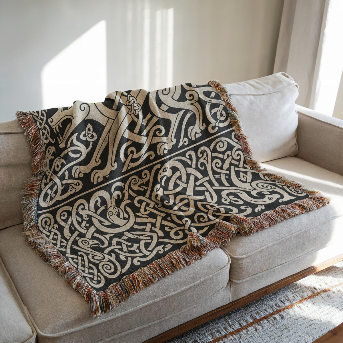 Fenrir Wolf Woven Blanket