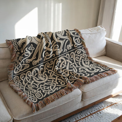 Fenrir Wolf Woven Blanket