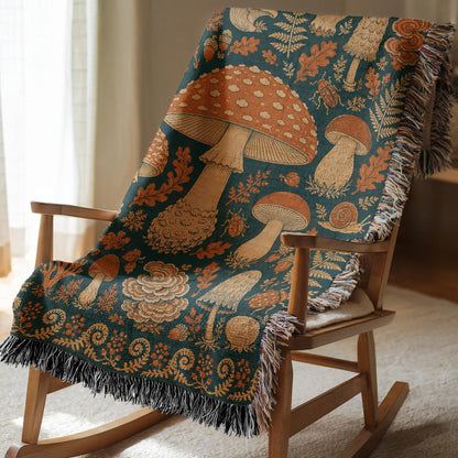 Mushroom Woven Blanket