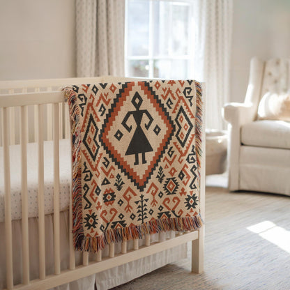 Turkish Kilim Woven Blanket