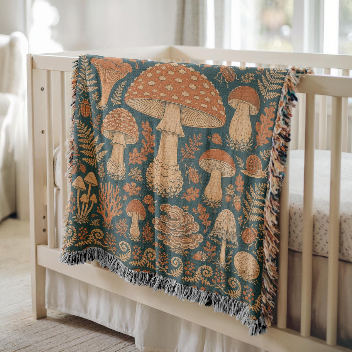 Mushroom Woven Blanket