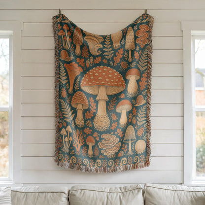 Mushroom Woven Blanket
