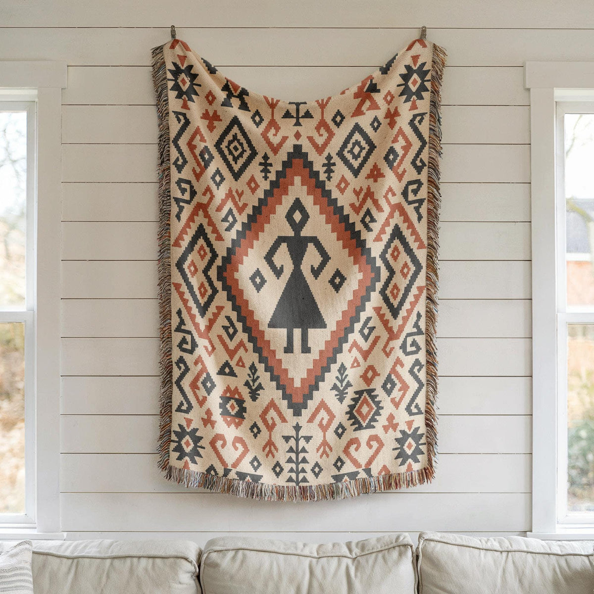 Turkish Kilim Woven Blanket