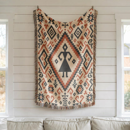 Turkish Kilim Woven Blanket