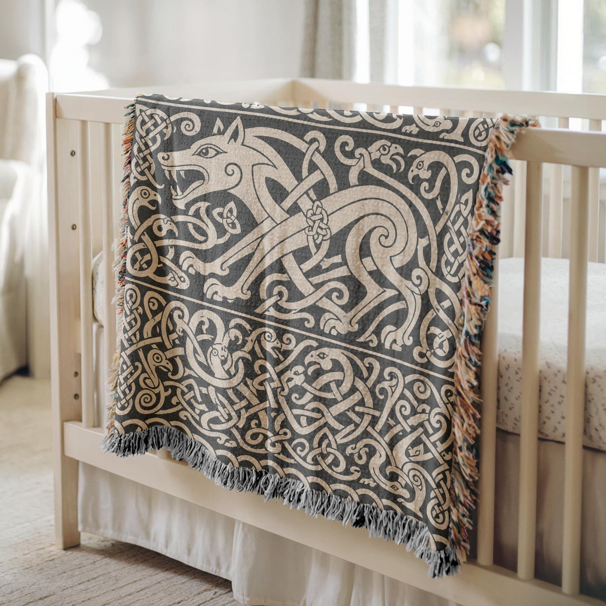 Fenrir Wolf Woven Blanket