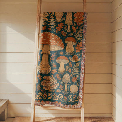 Mushroom Woven Blanket
