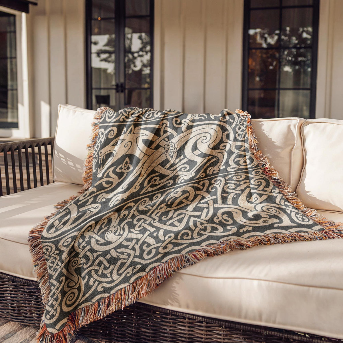 Fenrir Wolf Woven Blanket