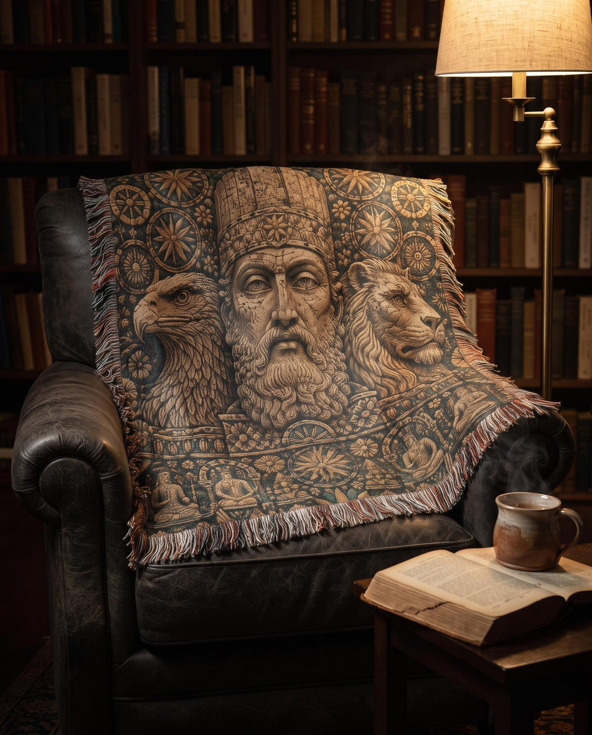 Ancient God King Woven Blanket