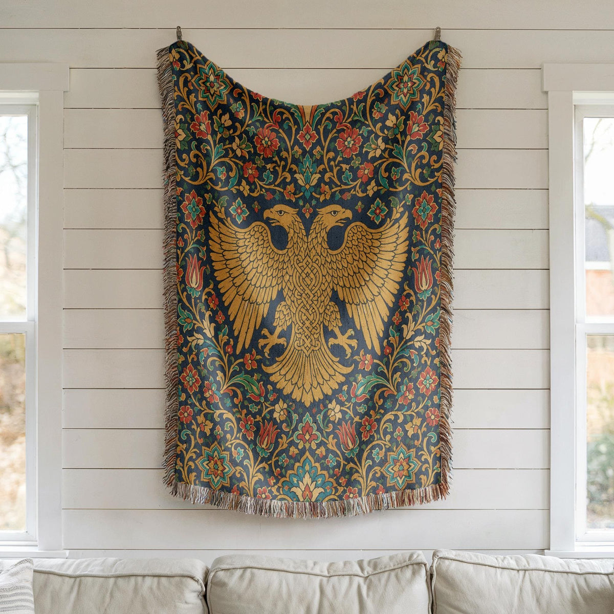 Double Headed Eagle Woven Blanket