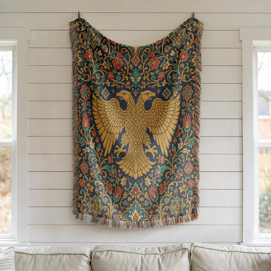 Double Headed Eagle Woven Blanket