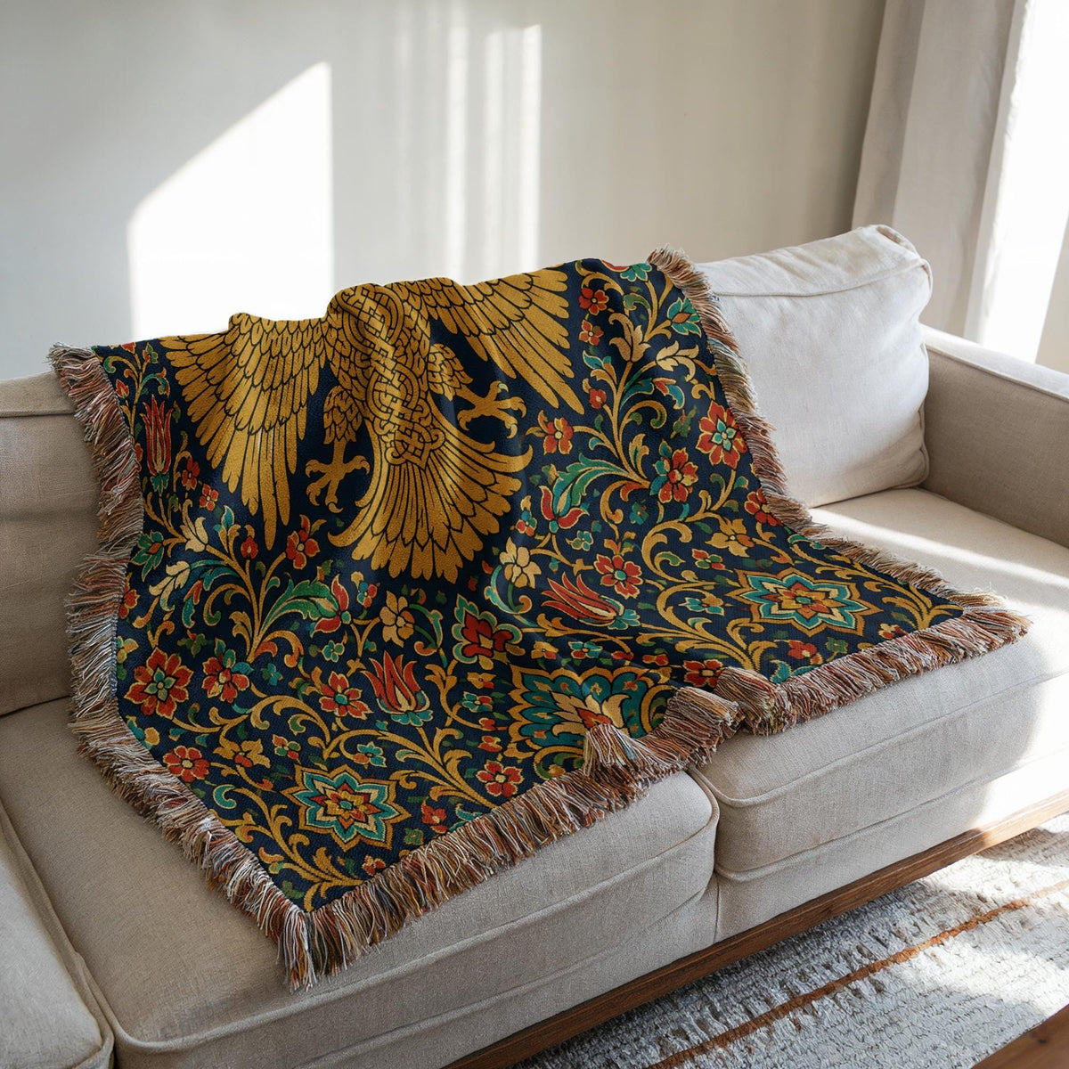 Double Headed Eagle Woven Blanket