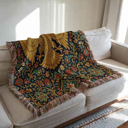 Double Headed Eagle Woven Blanket