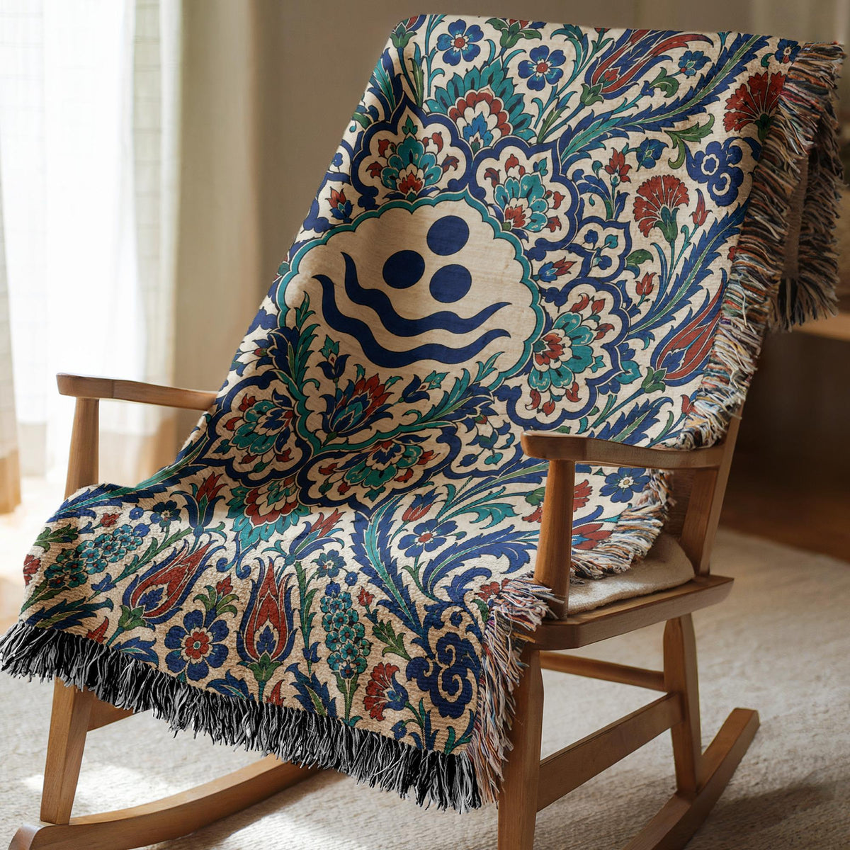 Iznik Chintamani Woven Blanket