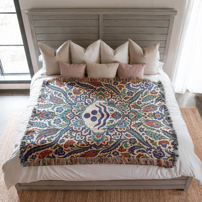 Iznik Chintamani Woven Blanket