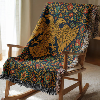 Double Headed Eagle Woven Blanket