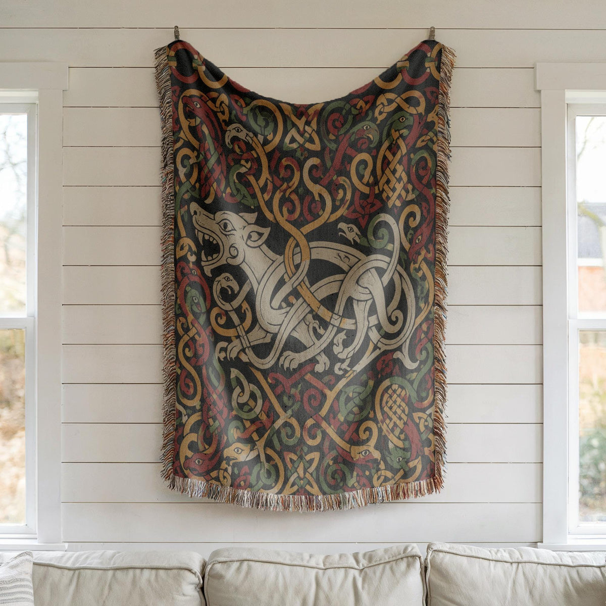 Fenrir Wolf Woven Blanket