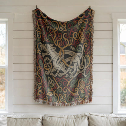 Fenrir Wolf Woven Blanket