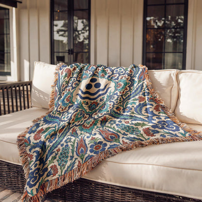 Iznik Chintamani Woven Blanket