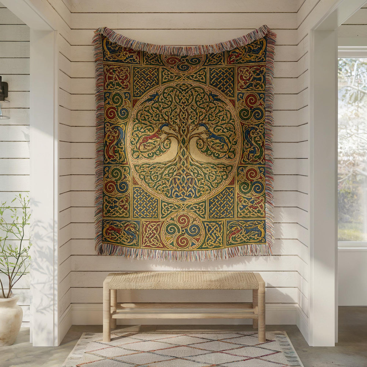 Celtic Tree of Life Woven Blanket