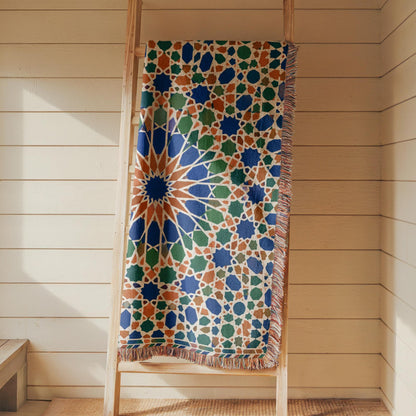 Moroccan Zellij Woven Blanket
